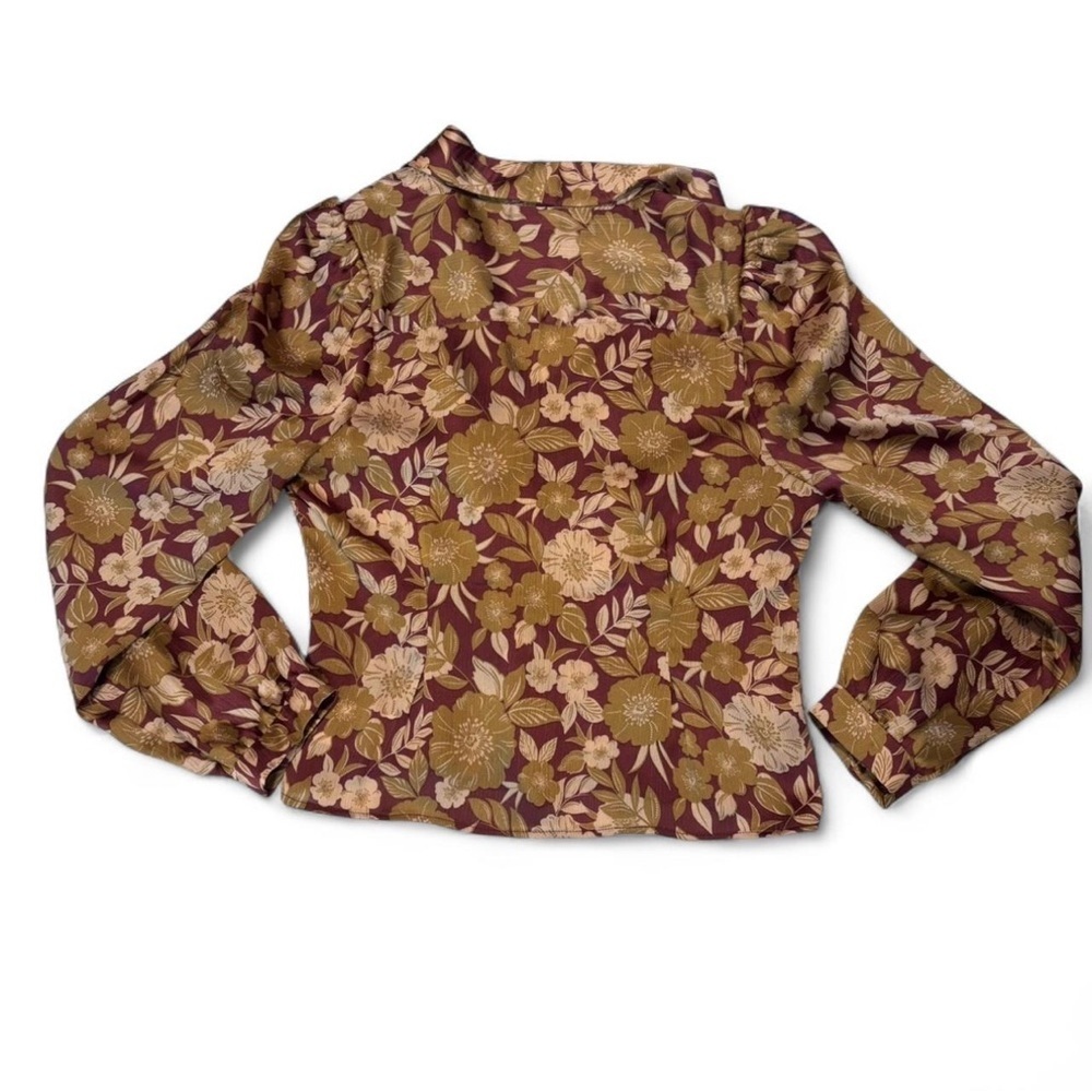 Favorite Daughter The Rami Top Floral Blouse Small Vintage Style Puff Sleeve - Picture 2 of 7